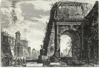 GIOVANNI B. PIRANESI Two etchings from the Vedute di Roma.
